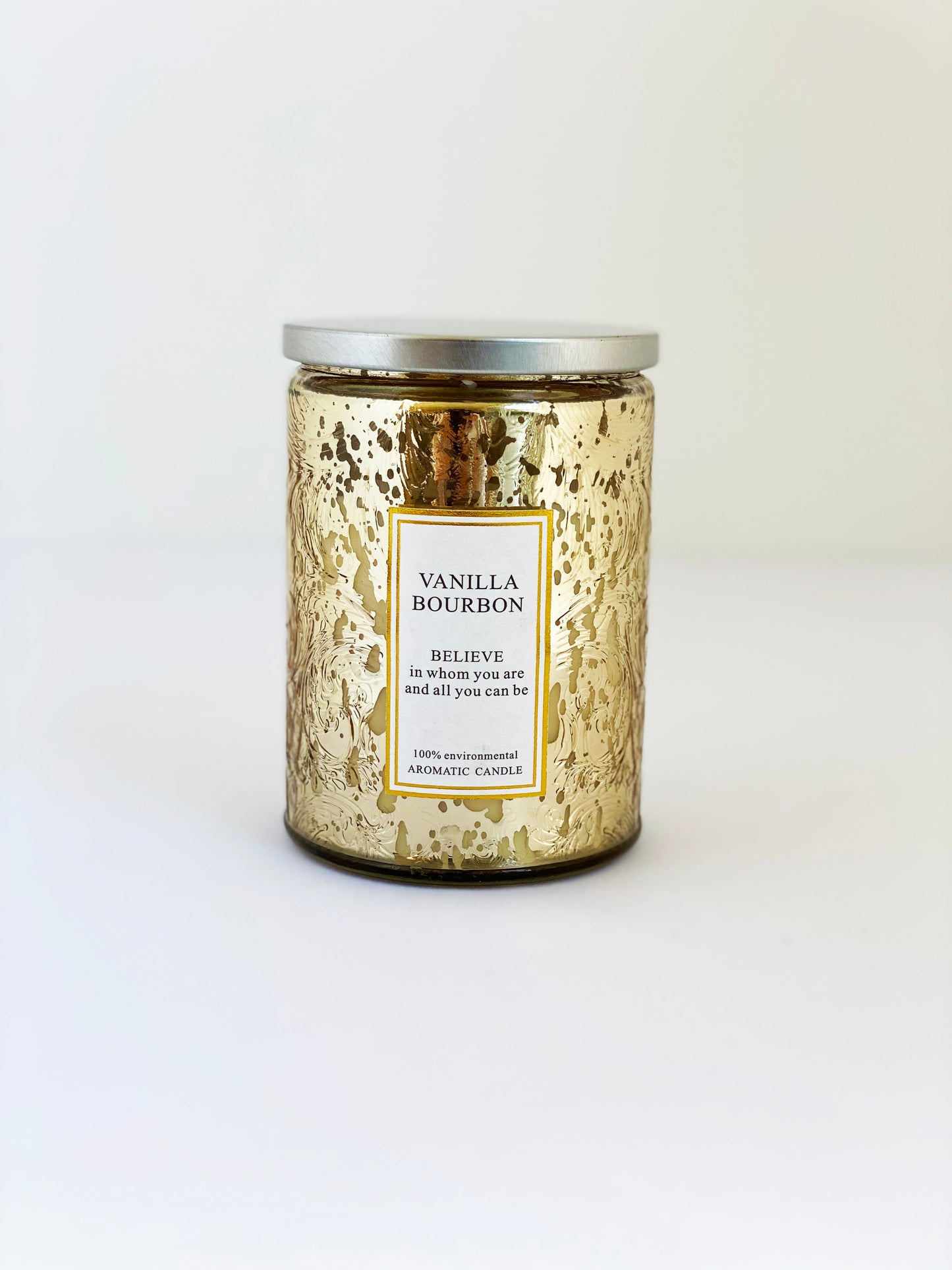 VELA JAR COLOR GOLD FRAGANCIA VAINILLA BOURBON  260G